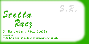 stella racz business card