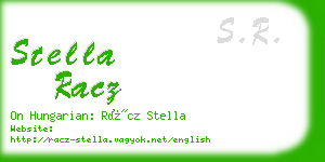 stella racz business card
